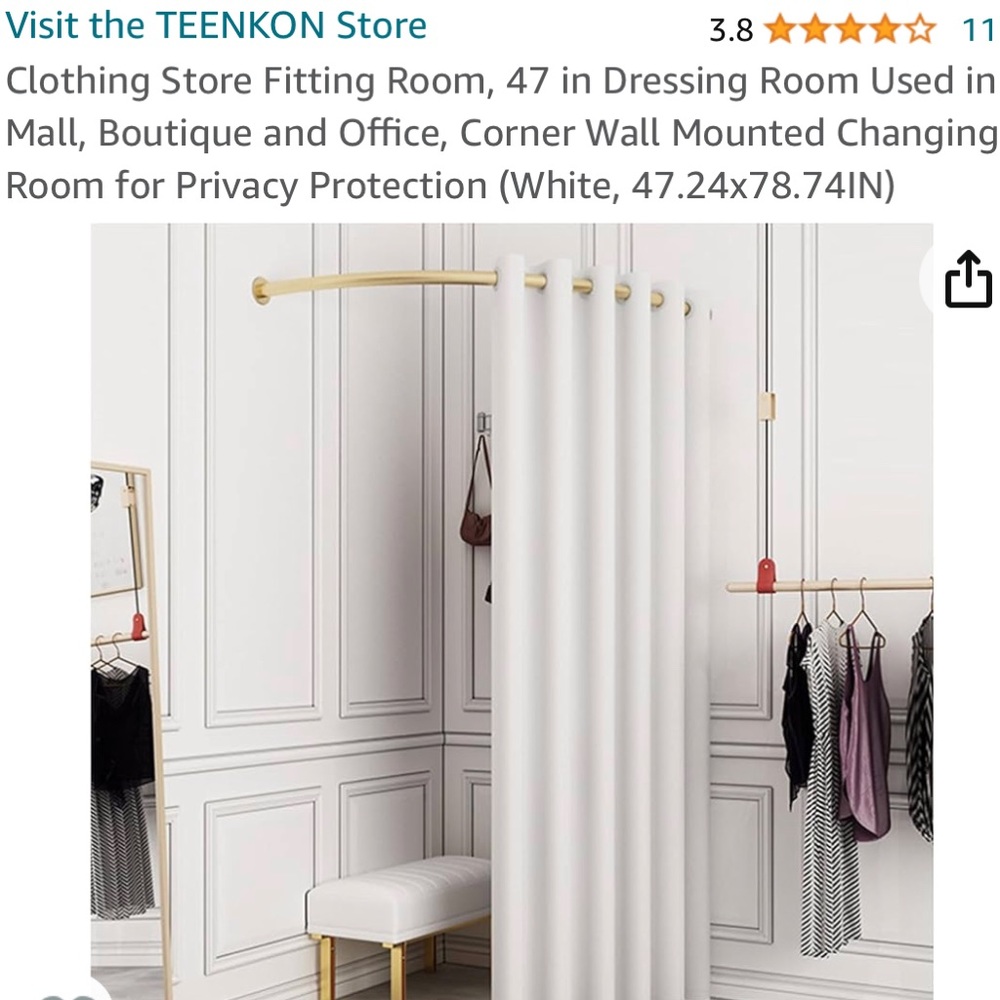 Easy set up dressing room for retail , dorm room etc. bought too many .